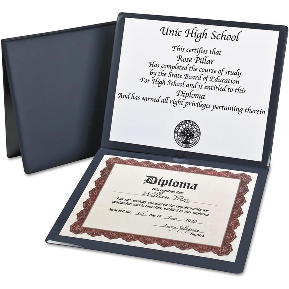 Oxford Diploma Cover, 12.5 x 10.5, Navy